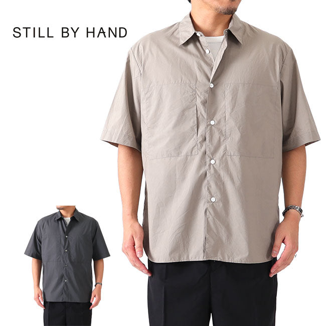 Still By Hand スティルバイハンド ダブルポケット レギュラーカラー シャツSH02202 半袖シャツ (メンズ)