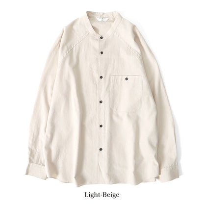 Still by hand スティルバイハンド コットンウール バンドカラーシャツ SH01214 長袖シャツ メンズ
