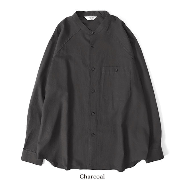 Still by hand スティルバイハンド コットンウール バンドカラーシャツ SH01214 長袖シャツ メンズ