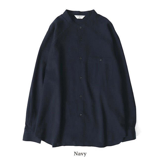 Still by hand スティルバイハンド コットンウール バンドカラーシャツ SH01214 長袖シャツ メンズ