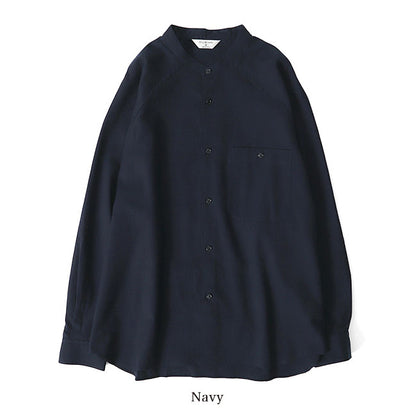 Still by hand スティルバイハンド コットンウール バンドカラーシャツ SH01214 長袖シャツ メンズ