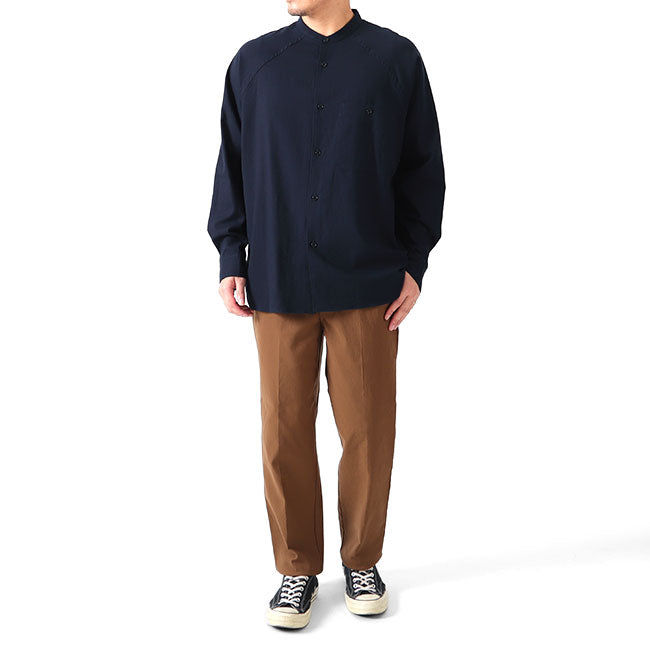 Still by hand スティルバイハンド コットンウール バンドカラーシャツ SH01214 長袖シャツ メンズ