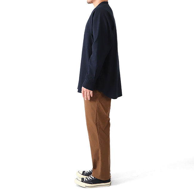 Still by hand スティルバイハンド コットンウール バンドカラーシャツ SH01214 長袖シャツ メンズ
