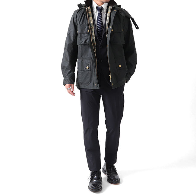 Barbour バブアー ウルスラ ジャケット ワックスド コットン MWX1356 フード付き オイルドジャケット (メンズ)