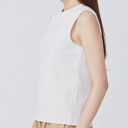 Filmelange フィルメランジェ DARIN ダリン ノースリーブTシャツ サーマル カットソー タンクトップ 日本製 (レディース)