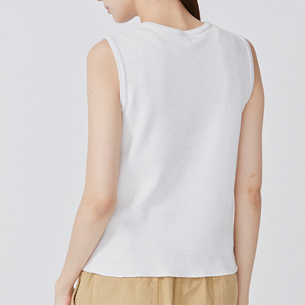 Filmelange フィルメランジェ DARIN ダリン ノースリーブTシャツ サーマル カットソー タンクトップ 日本製 (レディース)