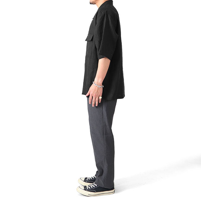 STILL BY HAND スティルバイハンド オープンカラー リネンシャツ SH05222 開襟シャツ 半袖シャツ メンズ