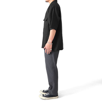 STILL BY HAND スティルバイハンド オープンカラー リネンシャツ SH05222 開襟シャツ 半袖シャツ メンズ