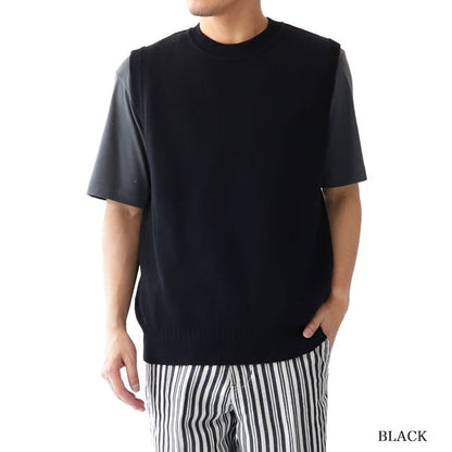 Still by Hand スティルバイハンド 綿麻 ニットベスト KN0492 リネン (メンズ)