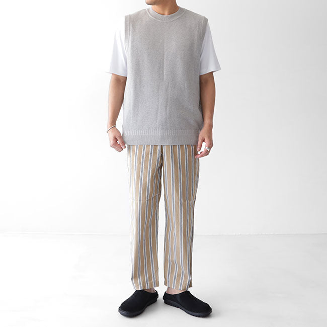 Still by Hand スティルバイハンド 綿麻 ニットベスト KN0492 リネン (メンズ)