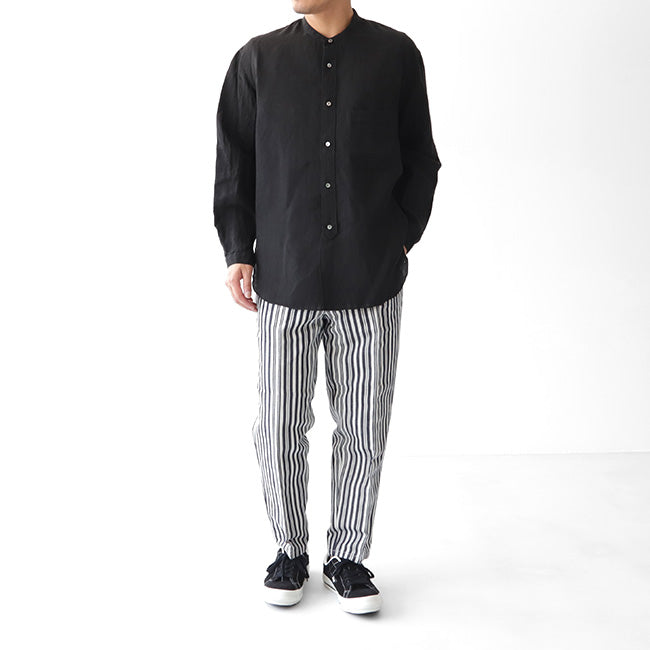 Still by Hand スティルバイハンド リネン バンドカラーシャツ SH0792 麻 ノーカラー リネンシャツ (メンズ)