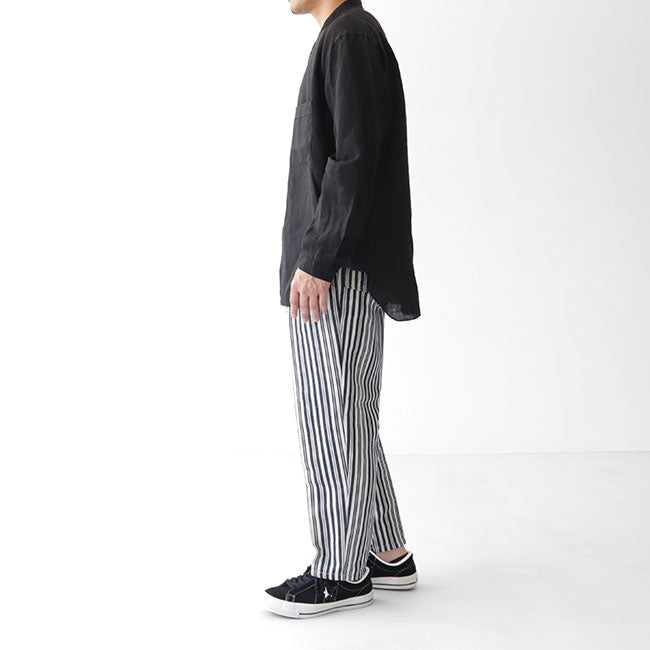 Still by Hand スティルバイハンド リネン バンドカラーシャツ SH0792 麻 ノーカラー リネンシャツ (メンズ)