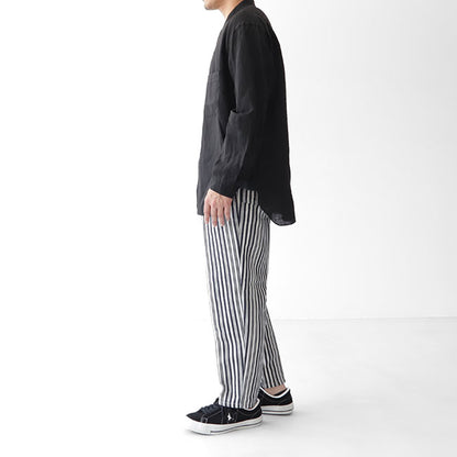 Still by Hand スティルバイハンド リネン バンドカラーシャツ SH0792 麻 ノーカラー リネンシャツ (メンズ)
