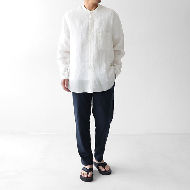 Still by Hand スティルバイハンド リネン バンドカラーシャツ SH0792 麻 ノーカラー リネンシャツ (メンズ)