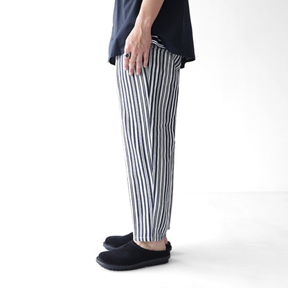 Still by Hand スティルバイハンド 綿麻 ストライプパンツ PT0591 リネン パンツ (メンズ)
