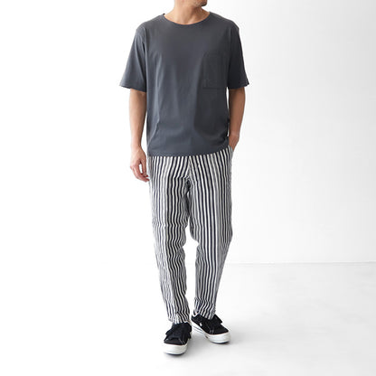 Still by Hand スティルバイハンド 綿麻 ストライプパンツ PT0591 リネン パンツ (メンズ)