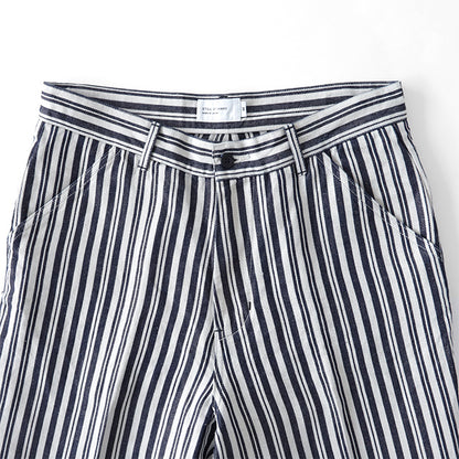 Still by Hand スティルバイハンド 綿麻 ストライプパンツ PT0591 リネン パンツ (メンズ)
