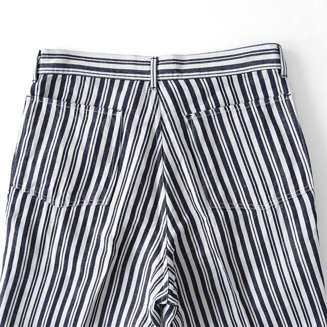 Still by Hand スティルバイハンド 綿麻 ストライプパンツ PT0591 リネン パンツ (メンズ)
