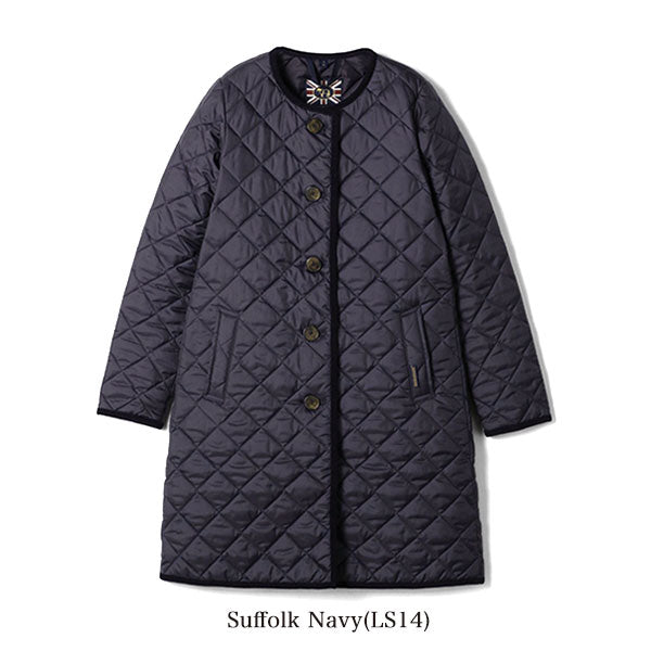 LAVENHAM ラベンハム キルティング ノーカラーコート ラウンド LOUND ラブンスター (レディース)