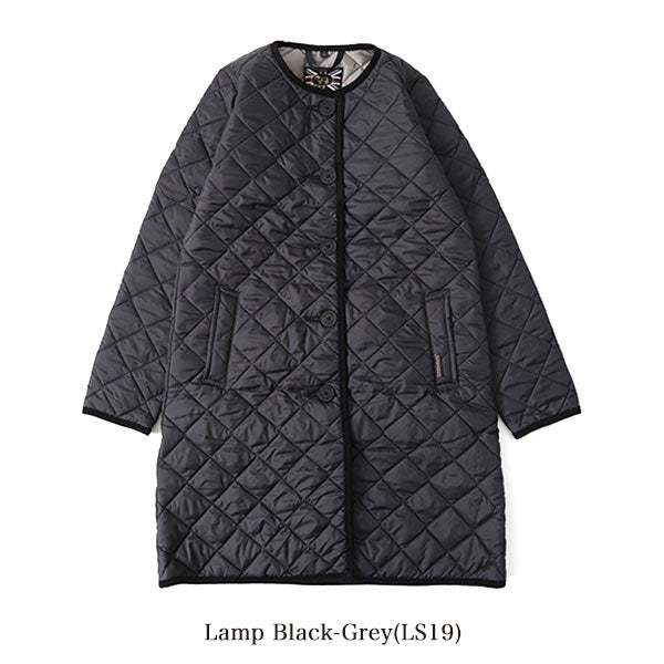 LAVENHAM ラベンハム キルティング ノーカラーコート ラウンド LOUND ラブンスター (レディース)