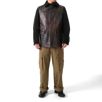 Nigel Cabourn ナイジェル ケーボン ホースハイド カナディアン ワーク レザージャケット 8041009nigelcabourn メンズ