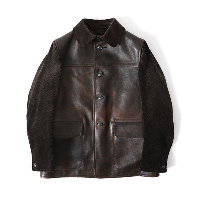 Nigel Cabourn ナイジェル ケーボン ホースハイド カナディアン ワーク レザージャケット 8041009nigelcabourn メンズ