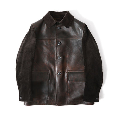 Nigel Cabourn ナイジェル ケーボン ホースハイド カナディアン ワーク レザージャケット 8041009nigelcabourn メンズ