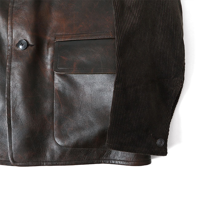 Nigel Cabourn ナイジェル ケーボン ホースハイド カナディアン ワーク レザージャケット 8041009nigelcabourn メンズ