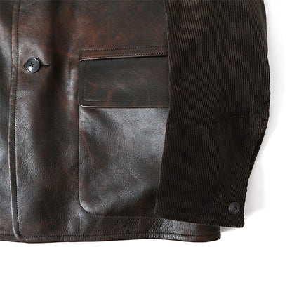 Nigel Cabourn ナイジェル ケーボン ホースハイド カナディアン ワーク レザージャケット 8041009nigelcabourn メンズ
