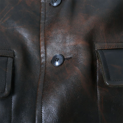 Nigel Cabourn ナイジェル ケーボン ホースハイド カナディアン ワーク レザージャケット 8041009nigelcabourn メンズ
