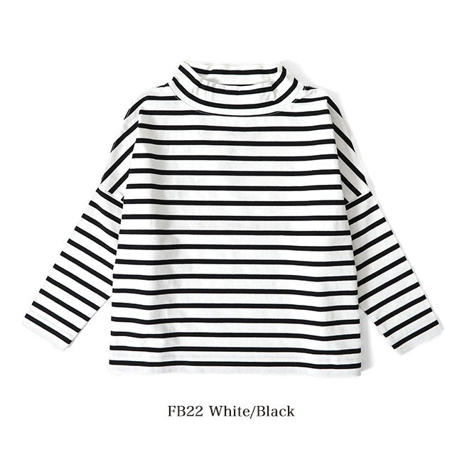 Traditional Weatherwear トラディショナルウェザーウェア BIG MARINE T/N モックネック ボーダー カットソー L192CJPO0227A 長袖Tシャツ レディース