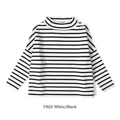 Traditional Weatherwear トラディショナルウェザーウェア BIG MARINE T/N モックネック ボーダー カットソー L192CJPO0227A 長袖Tシャツ レディース