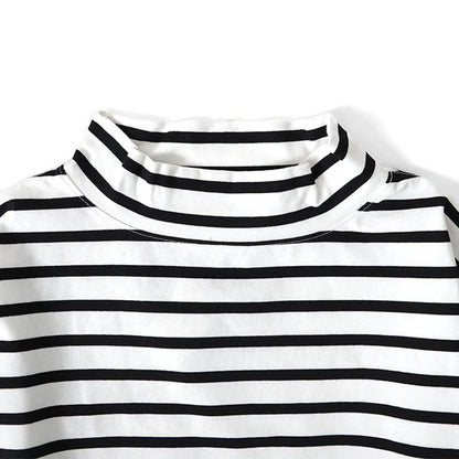 Traditional Weatherwear トラディショナルウェザーウェア BIG MARINE T/N モックネック ボーダー カットソー L192CJPO0227A 長袖Tシャツ レディース