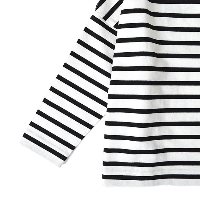 Traditional Weatherwear トラディショナルウェザーウェア BIG MARINE T/N モックネック ボーダー カットソー L192CJPO0227A 長袖Tシャツ レディース