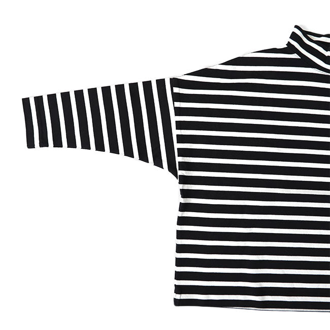 Traditional Weatherwear トラディショナルウェザーウェア BIG MARINE T/N モックネック ボーダー カットソー L192CJPO0227A 長袖Tシャツ レディース