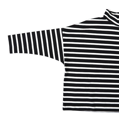 Traditional Weatherwear トラディショナルウェザーウェア BIG MARINE T/N モックネック ボーダー カットソー L192CJPO0227A 長袖Tシャツ レディース