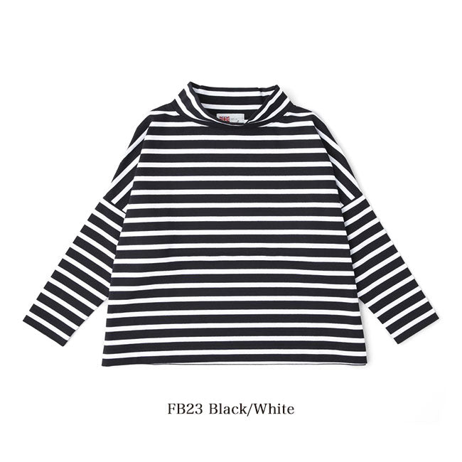 Traditional Weatherwear トラディショナルウェザーウェア BIG MARINE T/N モックネック ボーダー カットソー L192CJPO0227A 長袖Tシャツ レディース
