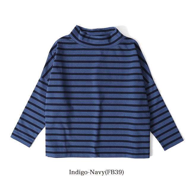 Traditional Weatherwear トラディショナルウェザーウェア BIG MARINE T/N モックネック ボーダー カットソー L192CJPO0227A 長袖Tシャツ レディース