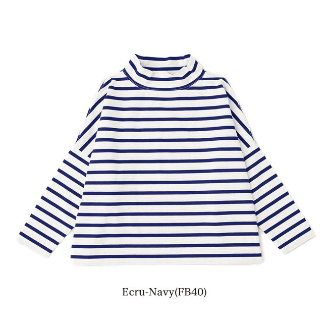 Traditional Weatherwear トラディショナルウェザーウェア BIG MARINE T/N モックネック ボーダー カットソー L192CJPO0227A 長袖Tシャツ レディース