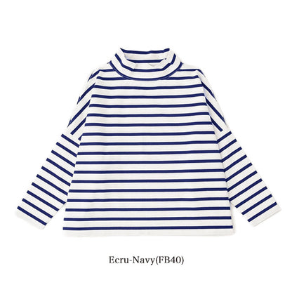 Traditional Weatherwear トラディショナルウェザーウェア BIG MARINE T/N モックネック ボーダー カットソー L192CJPO0227A 長袖Tシャツ レディース