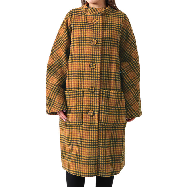 Traditional Weatherwear トラディショナルウェザーウェア MATLOCK チェック柄 ノーカラーコート L192APFCO0113BM レディース