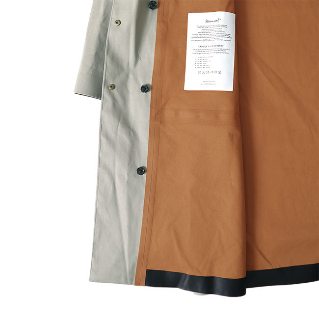Traditional Weatherwear トラディショナルウェザーウェア ヒョウ柄ファーライナー付き ノーカラー コート L192APFCO0156BP ゴム引き レディース