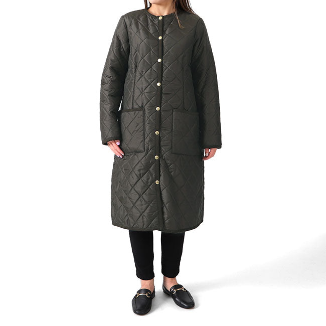 Traditional Weatherwear トラディショナルウェザーウェア 裏ボア ノーカラー キルティングコート L192APQC0098EQ レディース