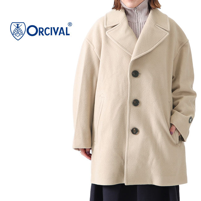 ORCIVAL オーシバル ライトモッサ シングル Pコート RC-8005 NLM ウールコート (レディース)