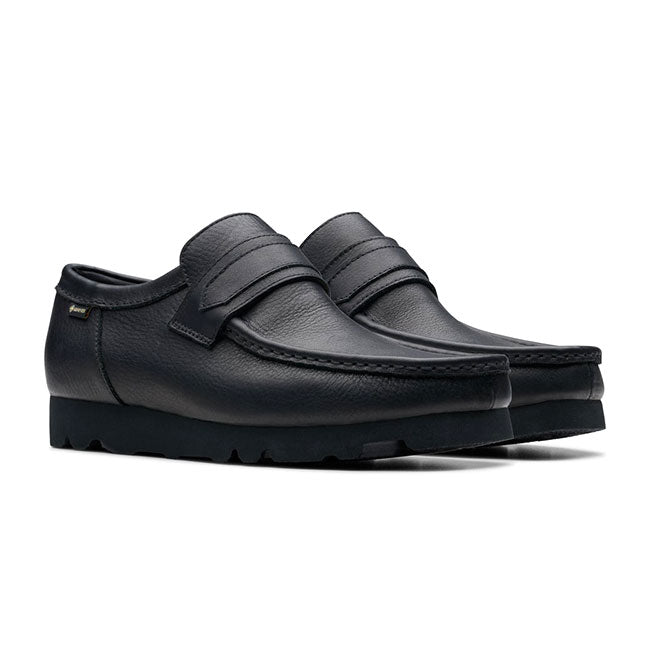 CLARKS クラークス Wallabee Loafer GTX ワラビー レザー ローファー ゴアテックス 26178185 黒 ブラック メンズ
