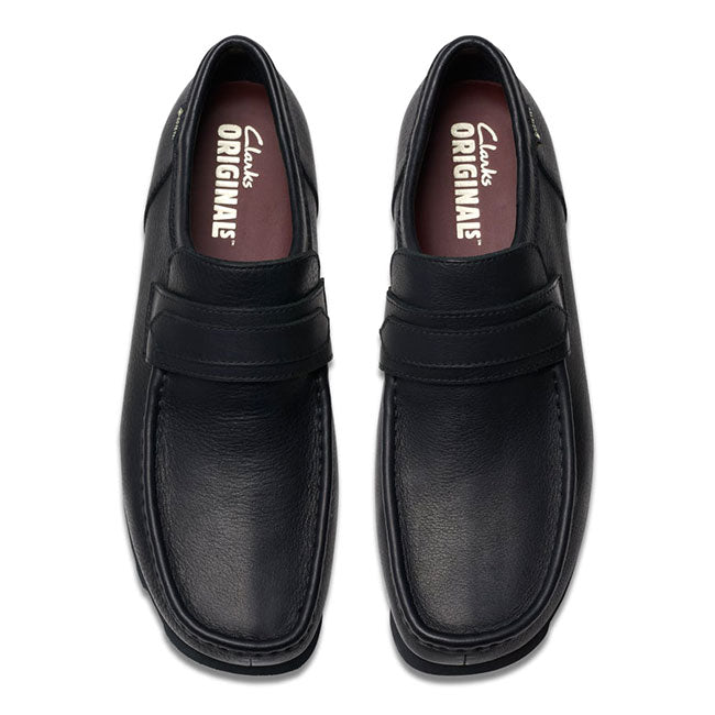 CLARKS クラークス Wallabee Loafer GTX ワラビー レザー ローファー ゴアテックス 26178185 黒 ブラック メンズ