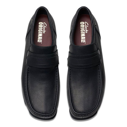 CLARKS クラークス Wallabee Loafer GTX ワラビー レザー ローファー ゴアテックス 26178185 黒 ブラック メンズ