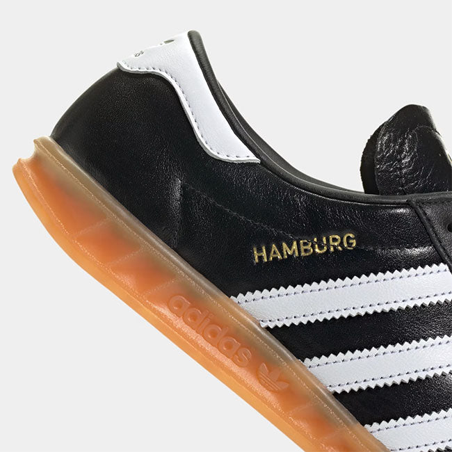 adidas アディダスオリジナルス HAMBURG ハンブルク レザーシューズ JI2626 ブラック 黒 スニーカー メンズ レディース