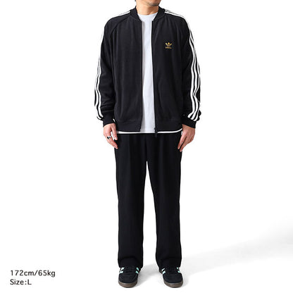 日本限定モデル adidas originals アディダス オリジナルス パイル地 トラックトップ ジャージ JX8971 黒 ブラック メンズ レディース