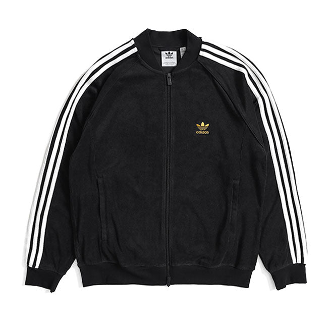 日本限定モデル adidas originals アディダス オリジナルス パイル地 トラックトップ ジャージ JX8971 黒 ブラック メンズ レディース